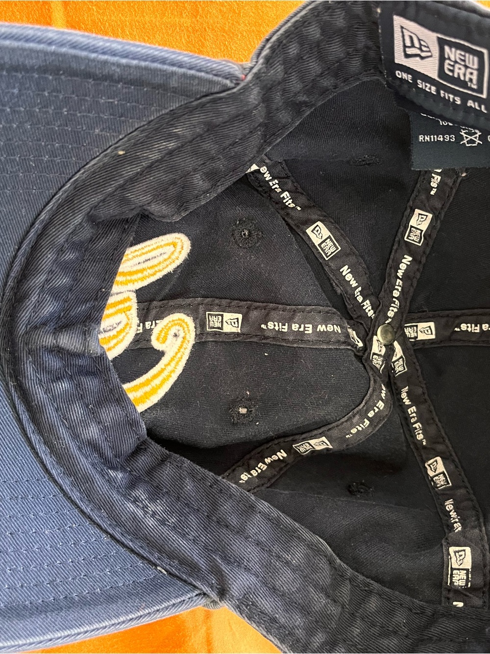 Cal Berkeley Navy Cap with Gold Script and Silver Buckle - Picture 4 of 5